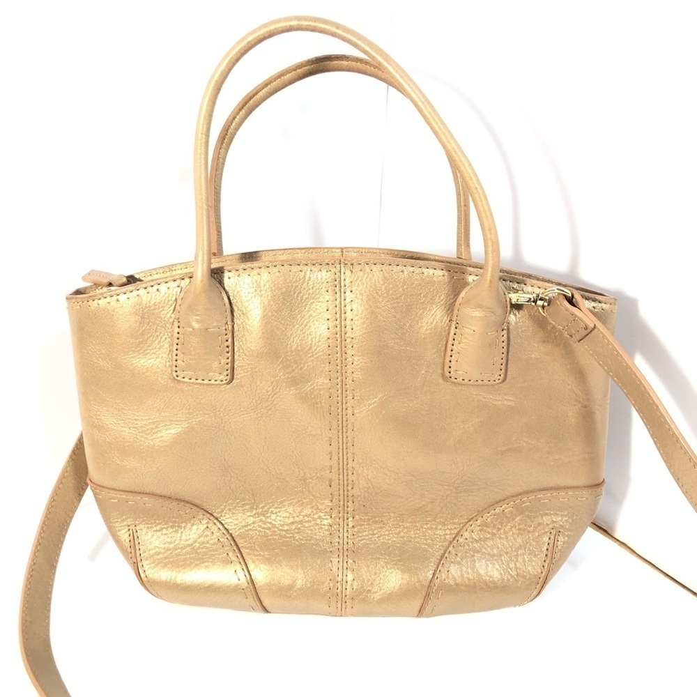 FOSSIL Gold Metallic Convertible Hand/Shoulder Bag - Picture 5 of 6